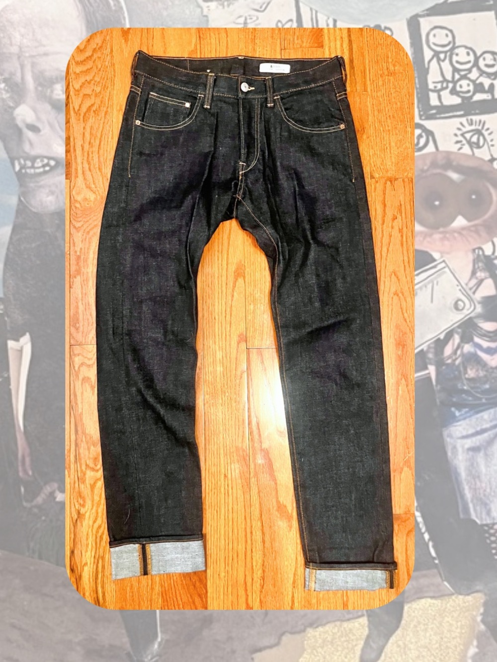πUnisex DRAIN Stretch 5-Pocket Super Slim Leg Jeans 30 x 32